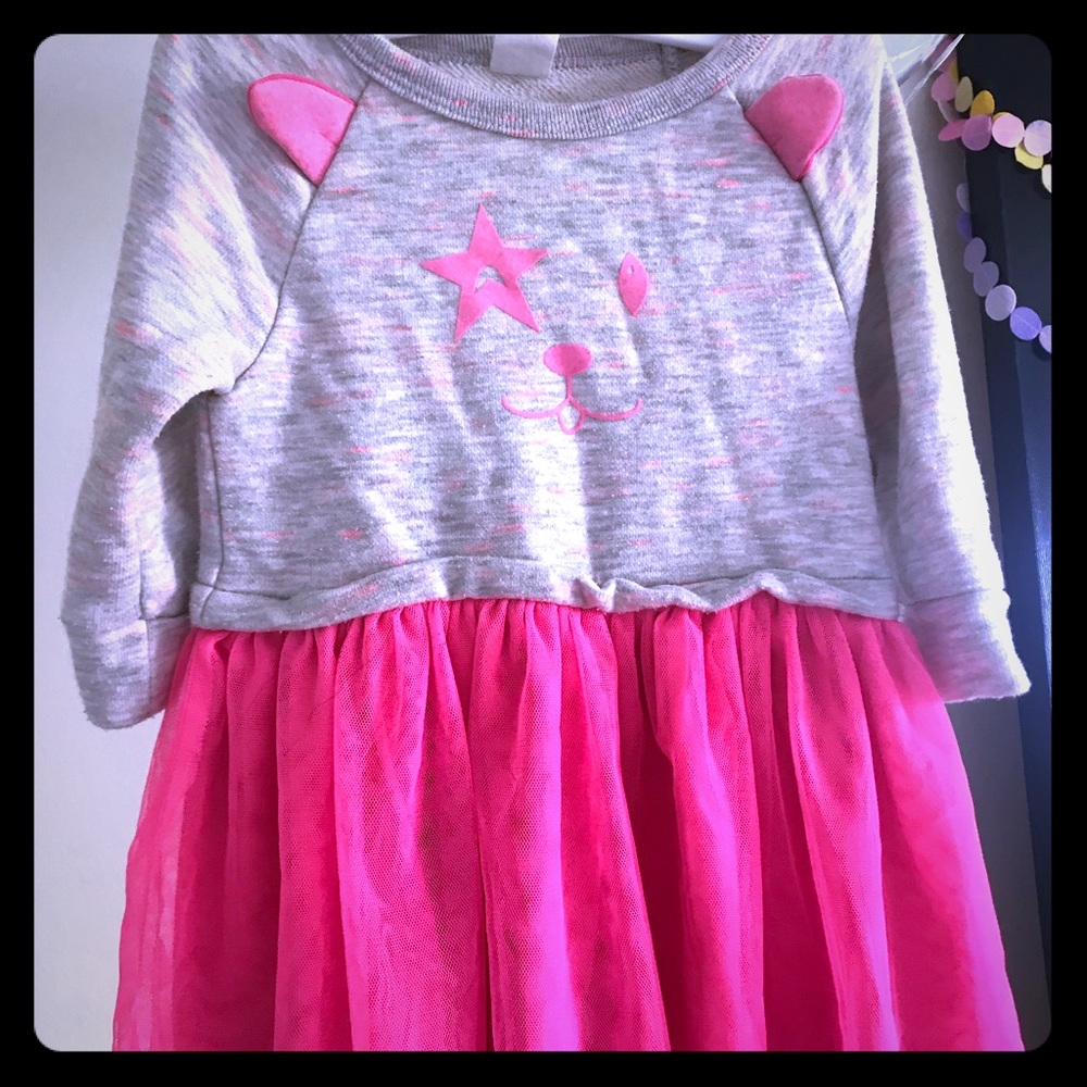 Pink tutu sweater dress